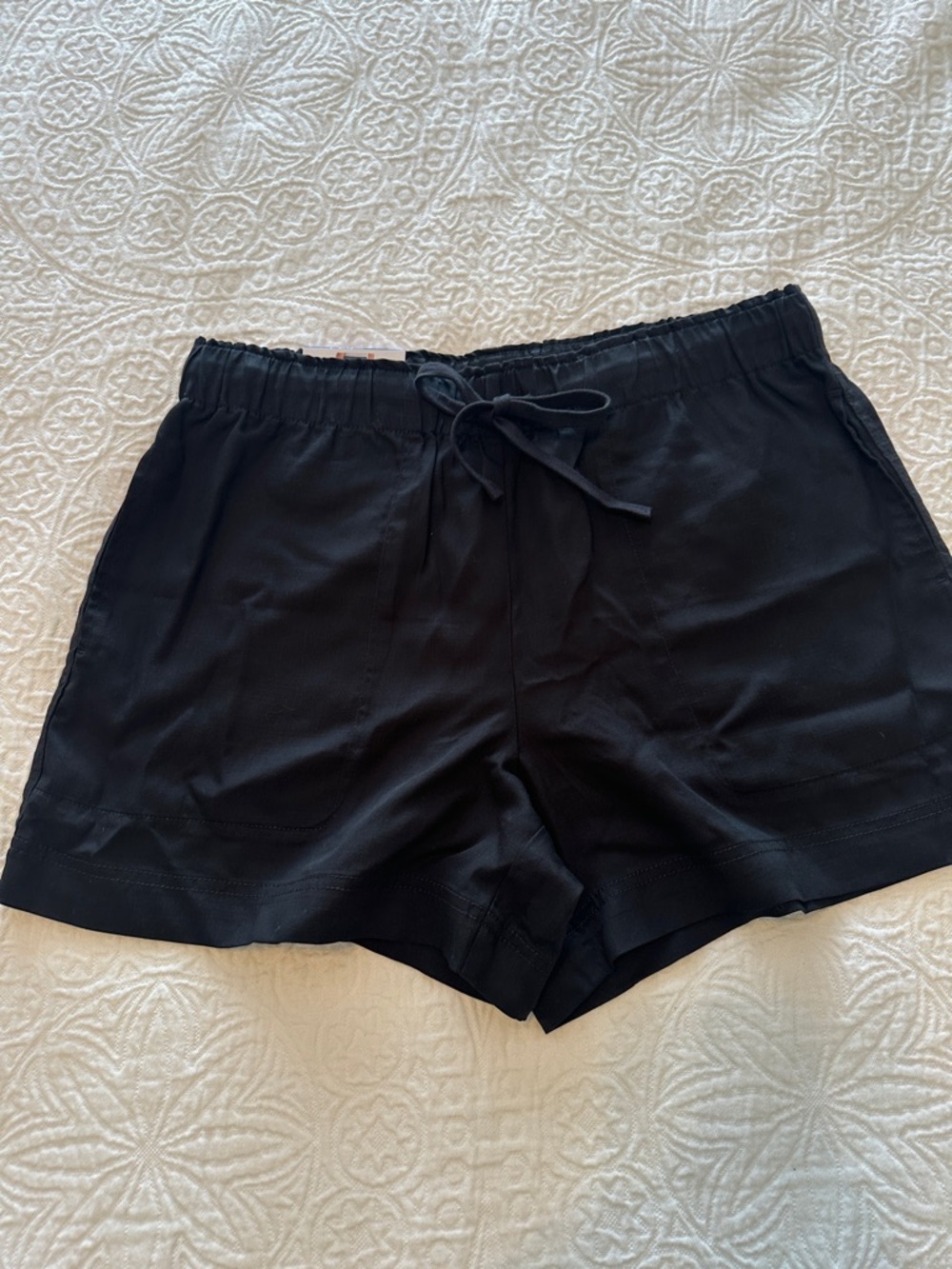 NWT - Large - Hilary Radley Black Elastic Drawstring Shorts